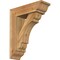 Ekena Millwork Olympic Traditional Rough Sawn Bracket w/ Offset Brace, Western Red Cedar, 6"W x 18"D x 22"H BKT0604X18X22OLY01RWR - alternate 1